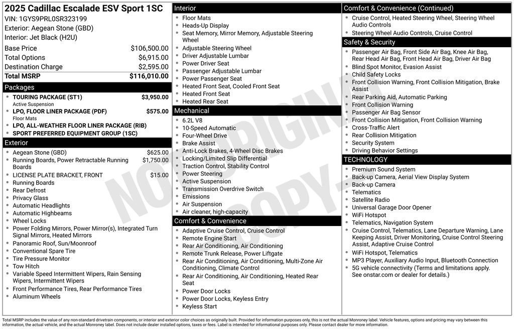 Used 2025 Cadillac Escalade ESV Sport w/ Touring Package AWD/4WD image 22
