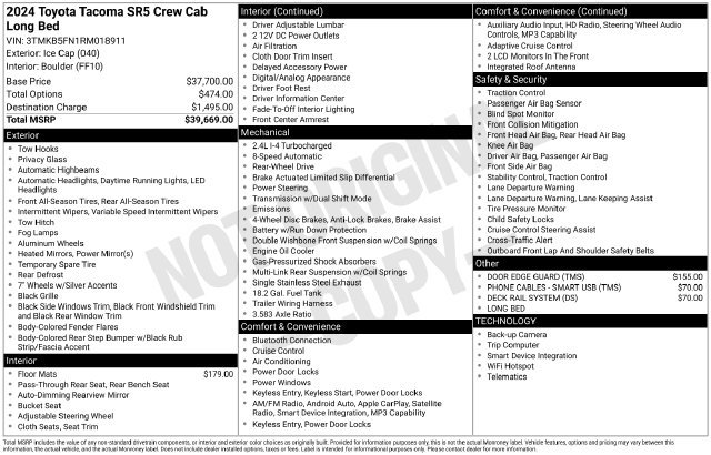 Used 2024 Toyota Tacoma SR5 RWD image 33