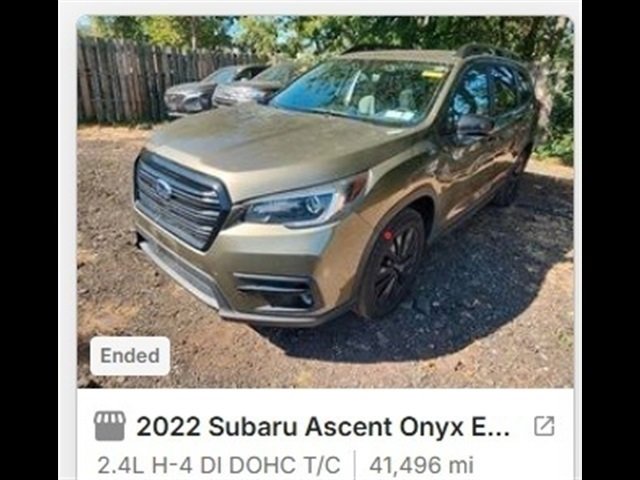 Certified 2022 Subaru Ascent Onyx Edition
