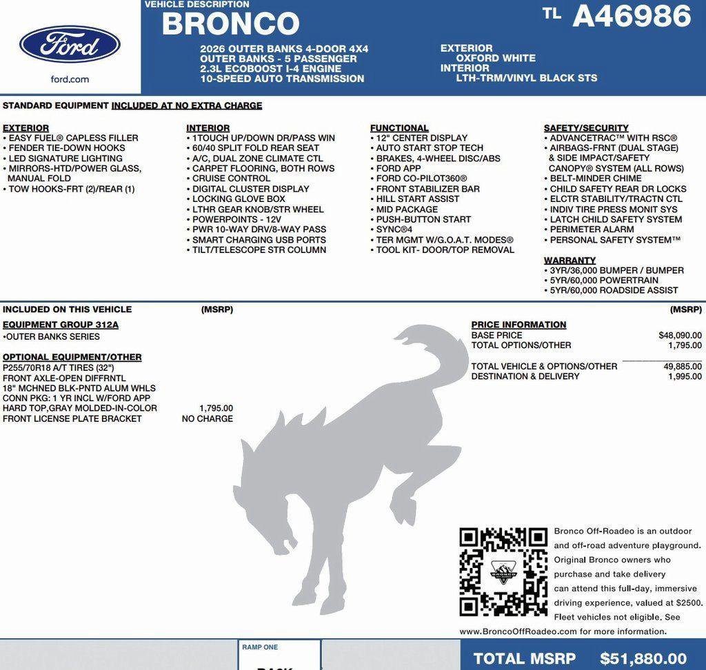 New 2026 Ford Bronco Outer Banks image 2