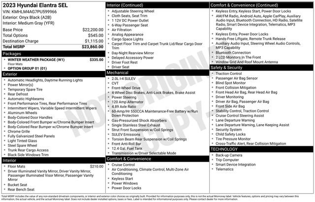 Used 2023 Hyundai Elantra SEL w/ Winter Weather Package FWD image 27