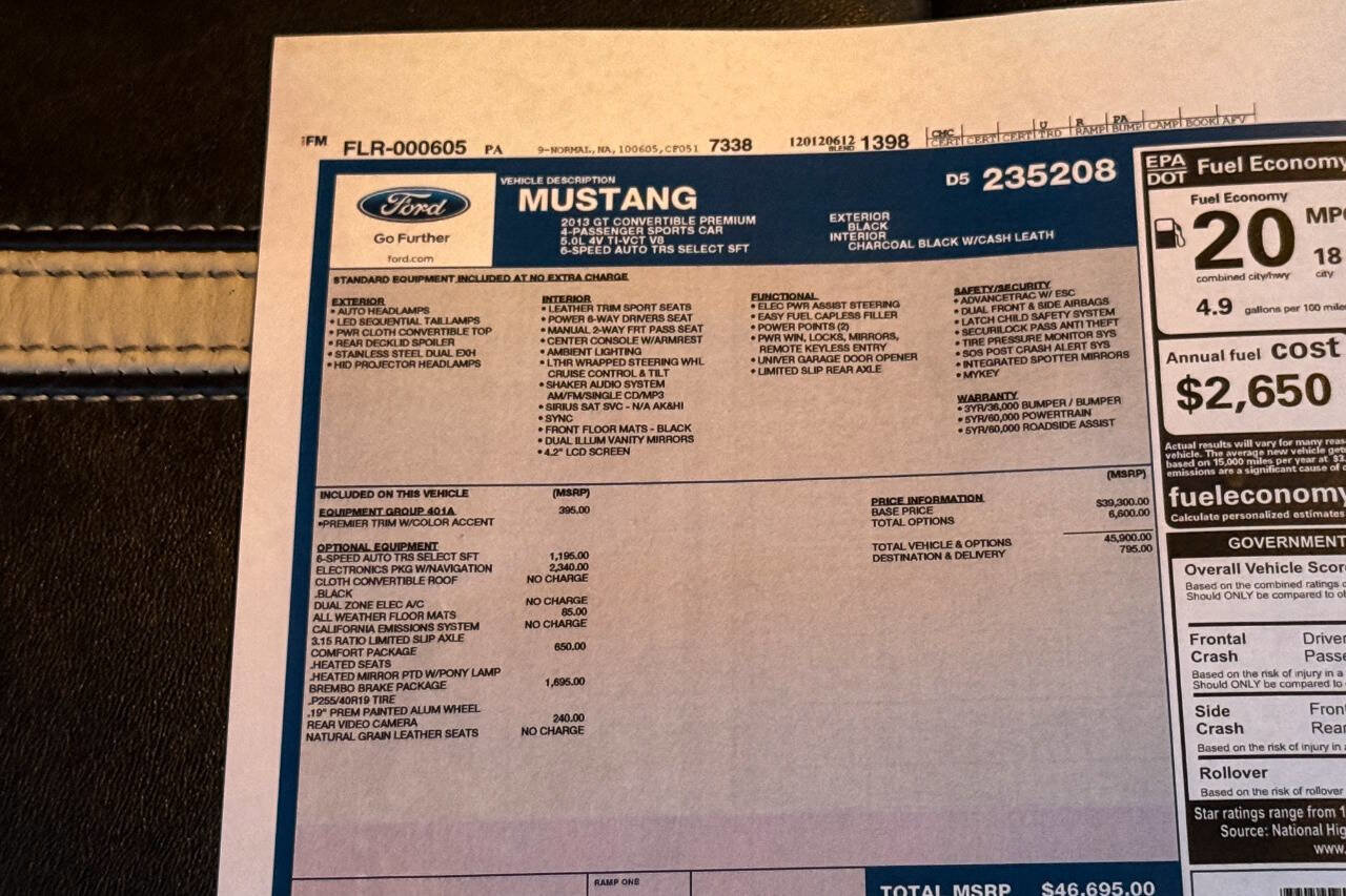 Used 2013 Ford Mustang GT Premium w/ Electronics Pkg image 33