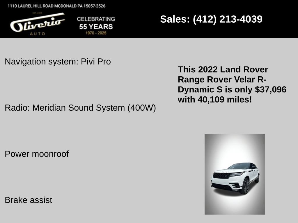 Used 2022 Land Rover Range Rover Velar R-Dynamic S image 5