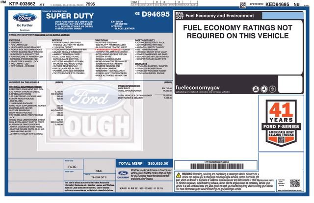 Used 2019 Ford F350 Platinum w/ Platinum Ultimate Package image 33
