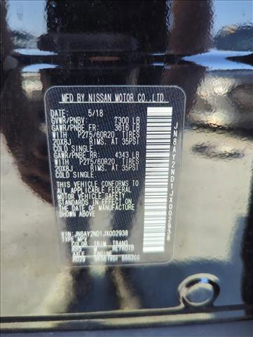 Used 2018 Nissan Armada SL w/ Moonroof Package image 29