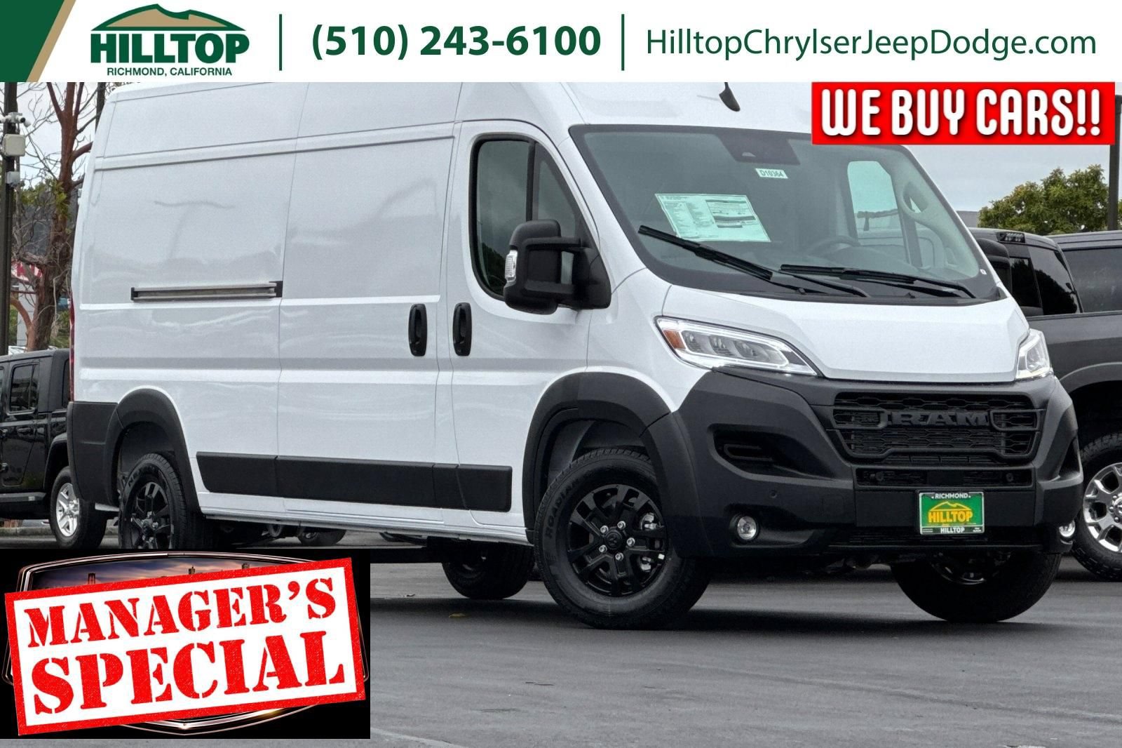 New 2026 RAM ProMaster 2500 w/ Quick Order Package 22H SLT+ FWD image 1