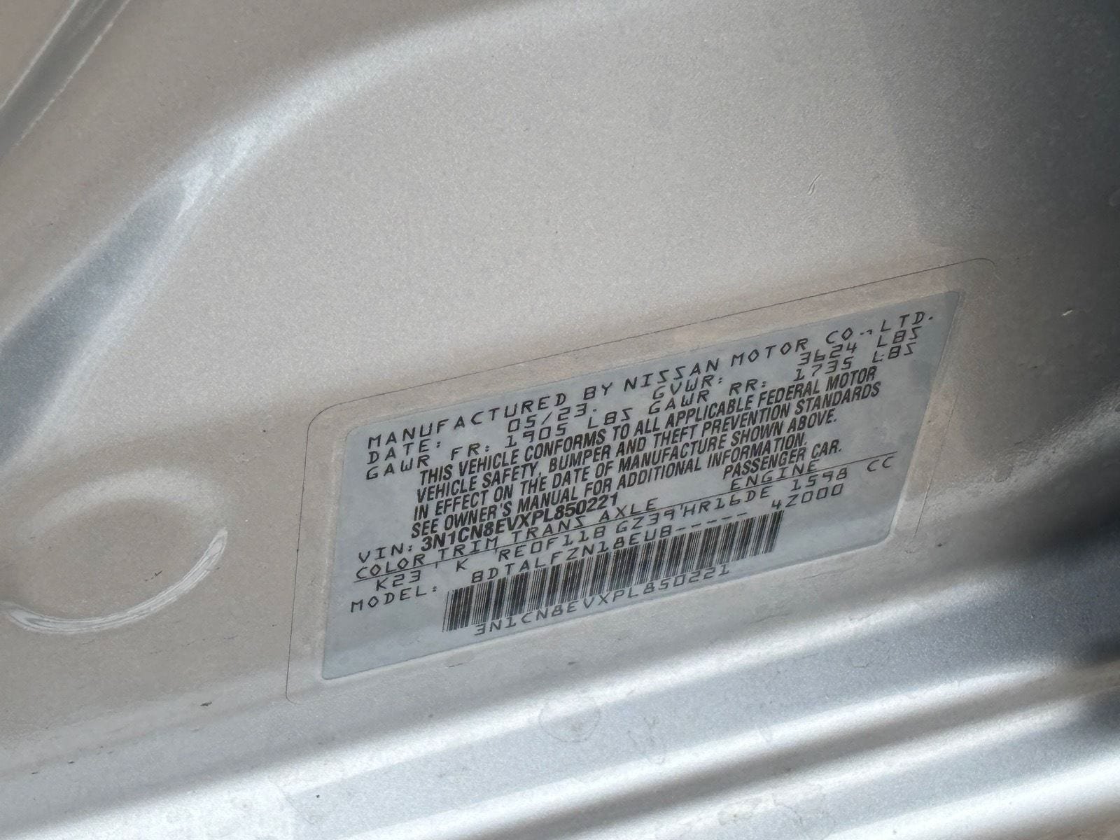Certified 2023 Nissan Versa SV FWD image 29