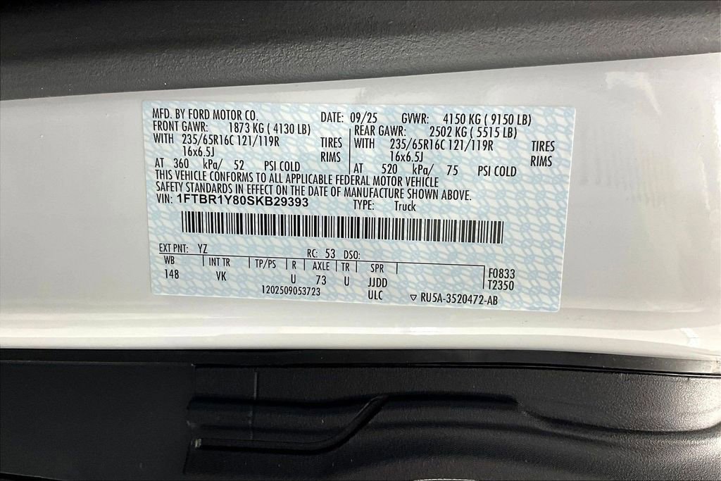 New 2025 Ford Transit 250 Low Roof w/ Load Area Protection Package image 8