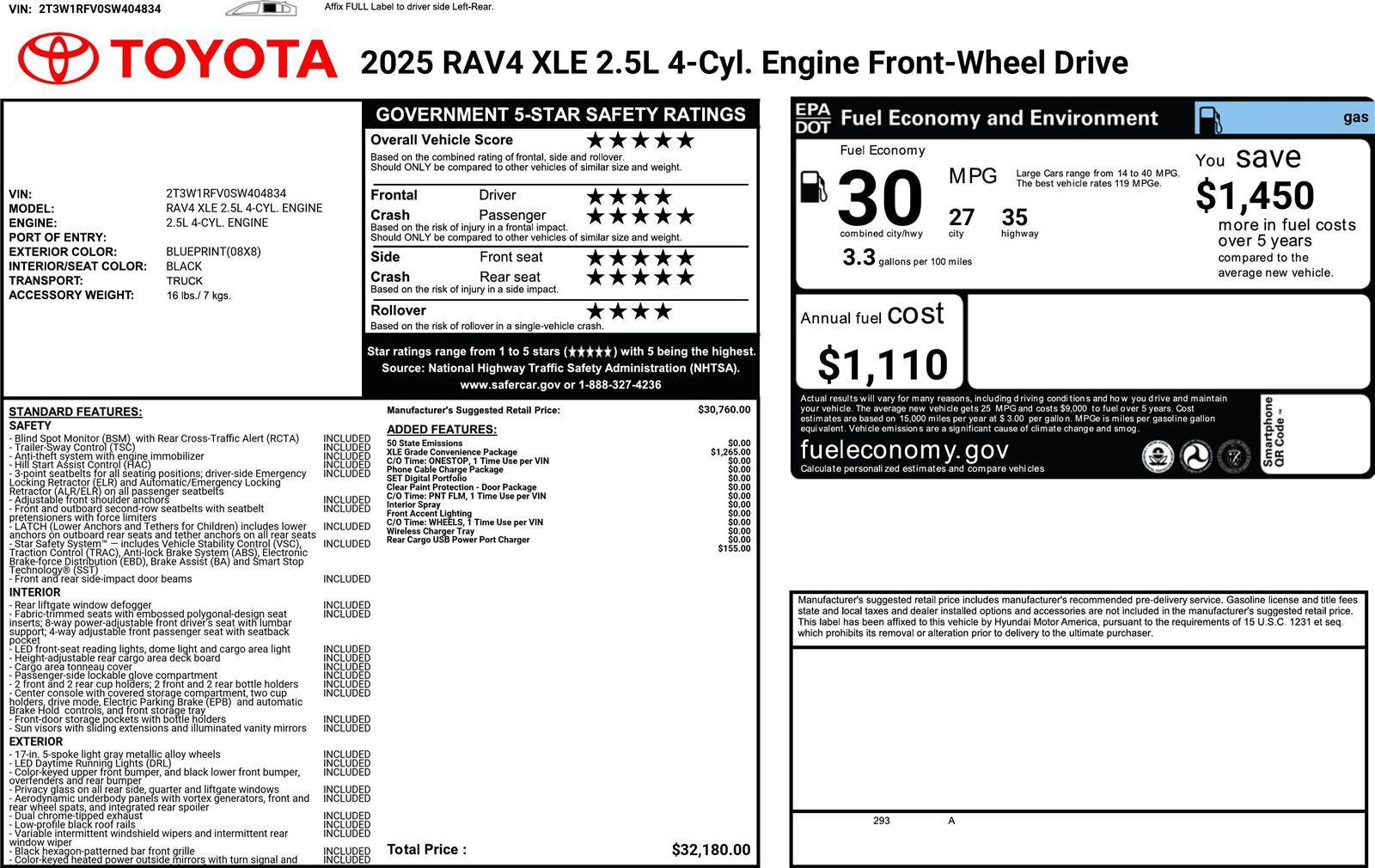 Used 2025 Toyota RAV4 XLE w/ Convenience Package FWD image 34