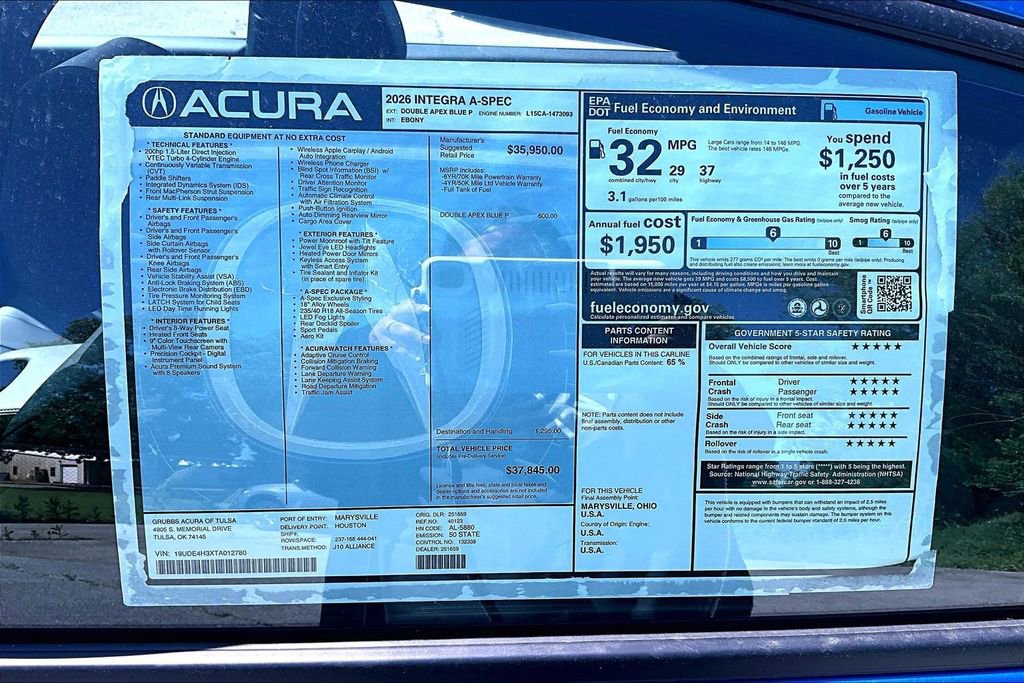New 2026 Acura Integra A-Spec FWD image 40