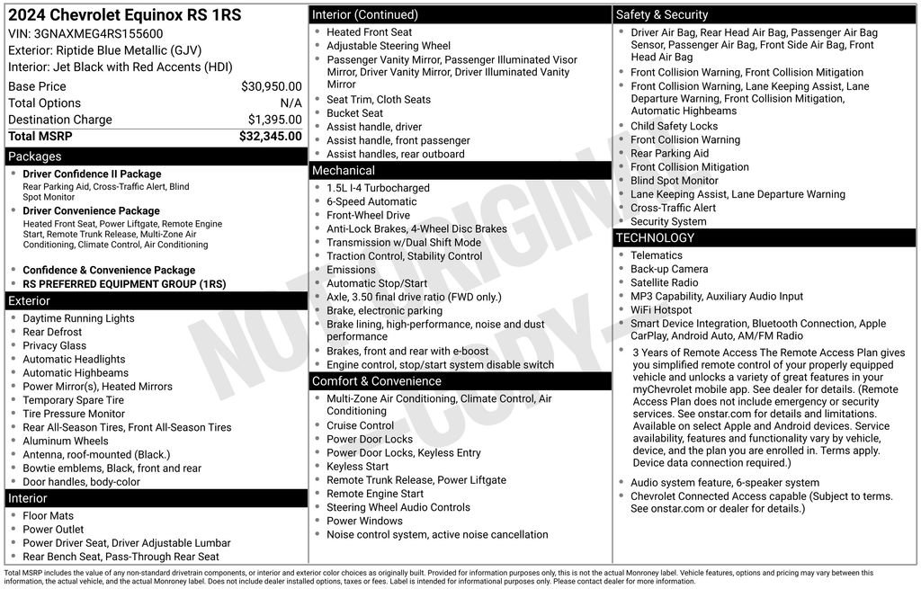 Used 2024 Chevrolet Equinox RS FWD image 2