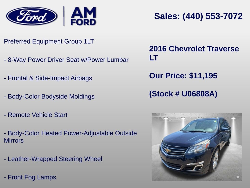 Used 2016 Chevrolet Traverse LT w/ Style and Technology Package AWD/4WD image 6