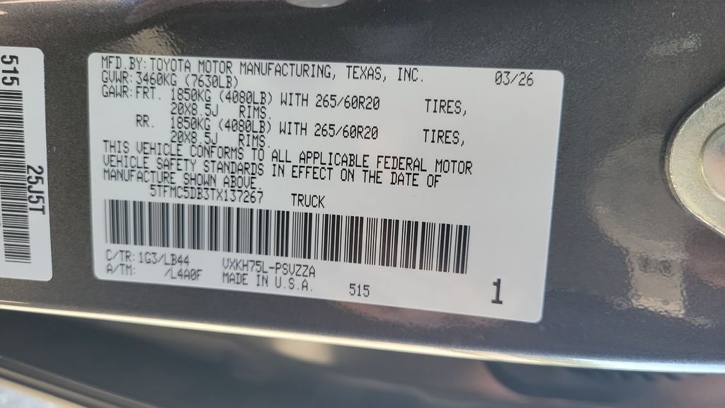 New 2026 Toyota Tundra 1794 Edition AWD/4WD image 25
