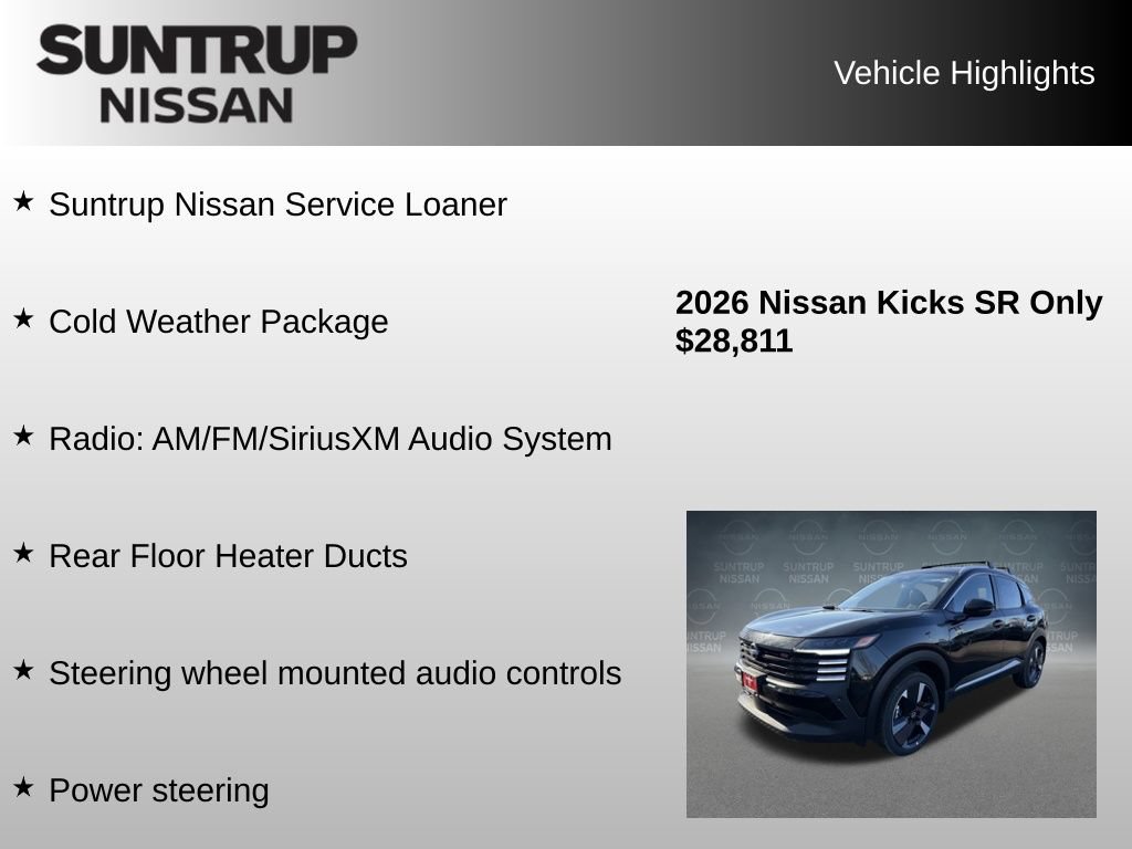 Used 2026 Nissan Kicks SR w/ Cold Weather Package AWD/4WD image 8