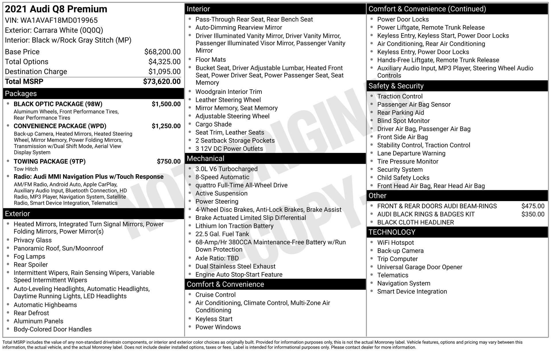 Used 2021 Audi Q8 Premium w/ Black Optic Package image 7