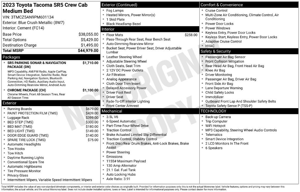 Certified 2023 Toyota Tacoma SR5 AWD/4WD image 40