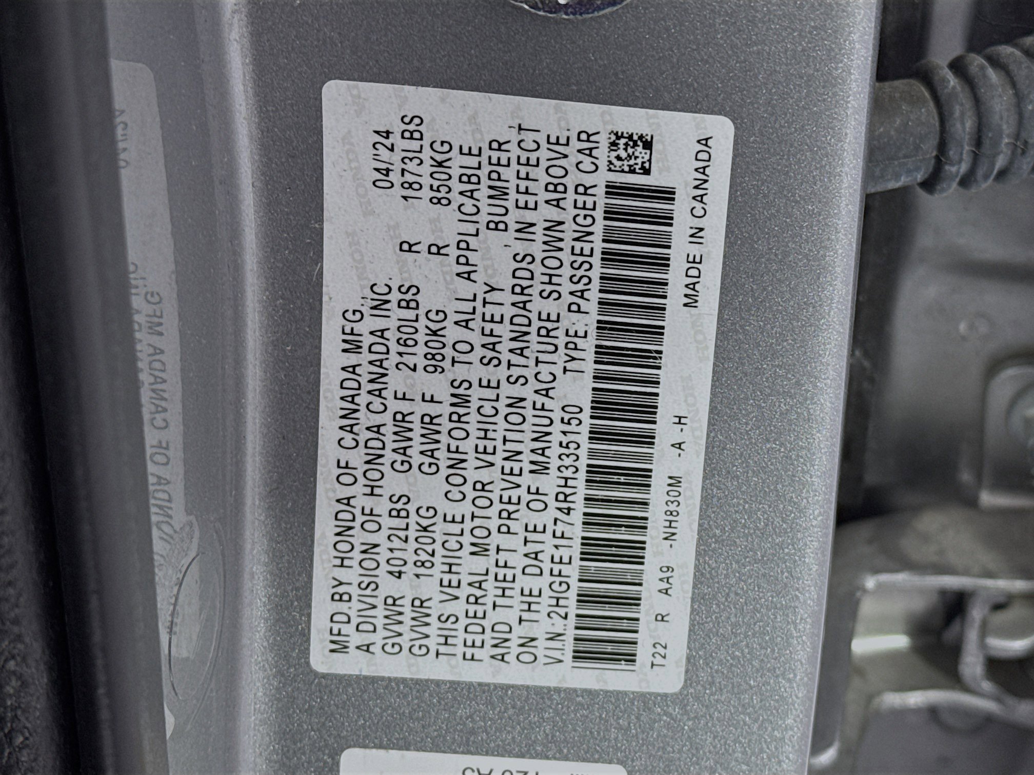 Certified 2024 Honda Civic EX image 31