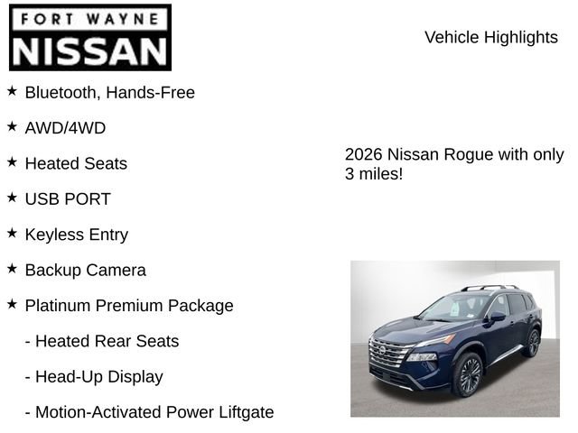 New 2026 Nissan Rogue Platinum w/ Platinum Premium Package image 8