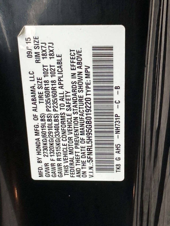 Used 2016 Honda Odyssey Touring Elite image 30