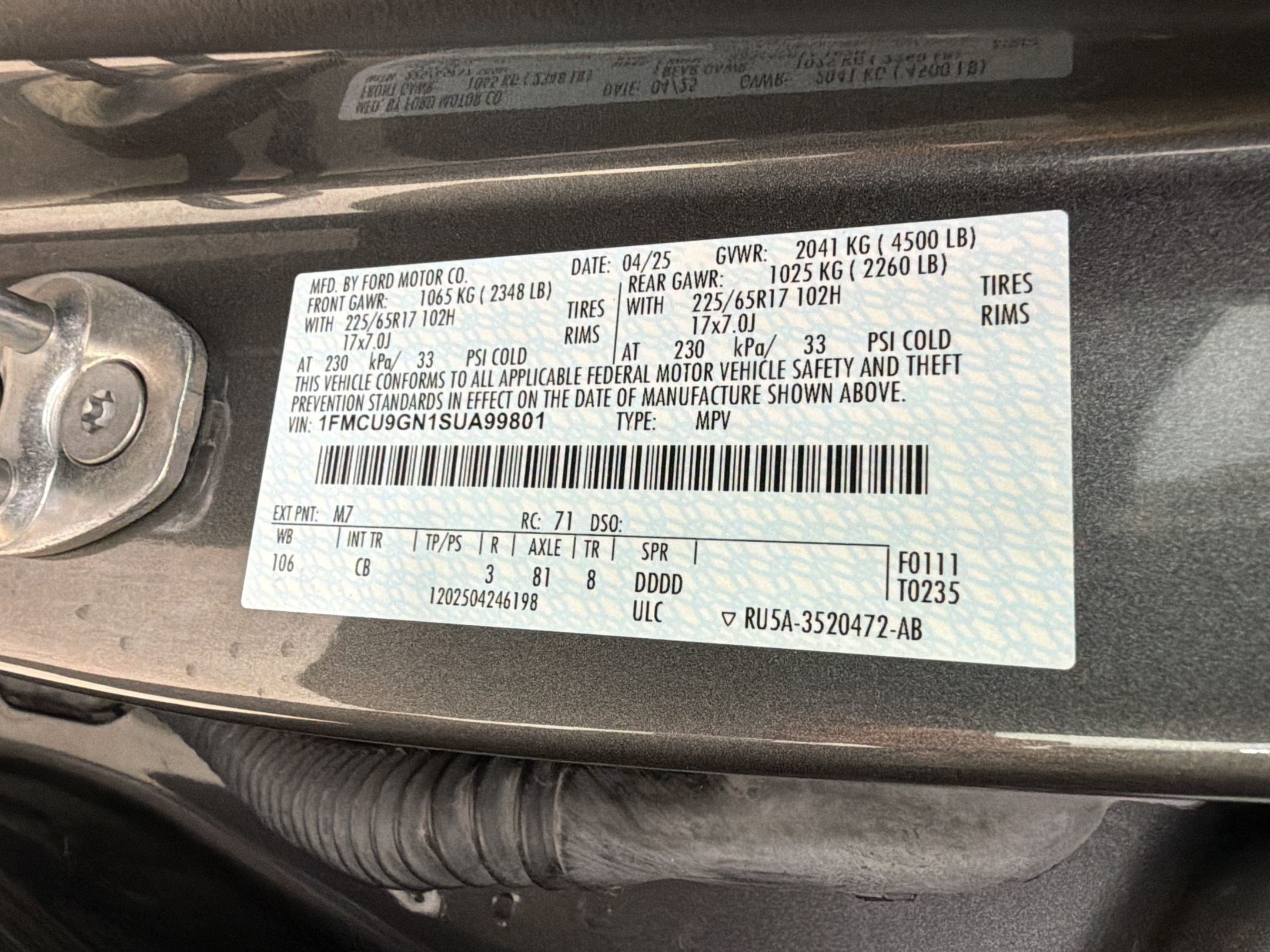Certified 2025 Ford Escape Active AWD/4WD image 25