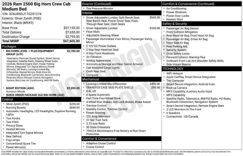Used 2026 RAM 2500 Big Horn AWD/4WD image 47