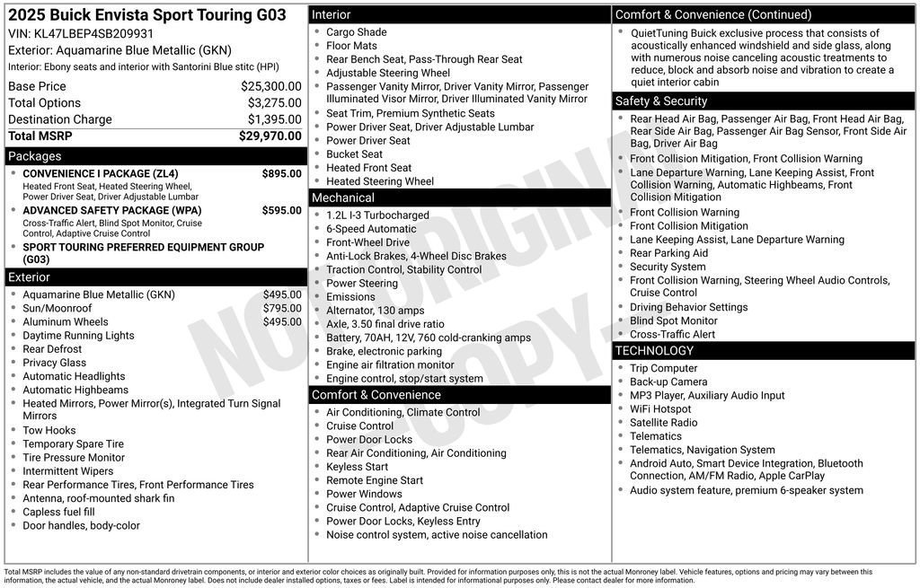 Used 2025 Buick Envista Sport Touring w/ Convenience I Package FWD image 25