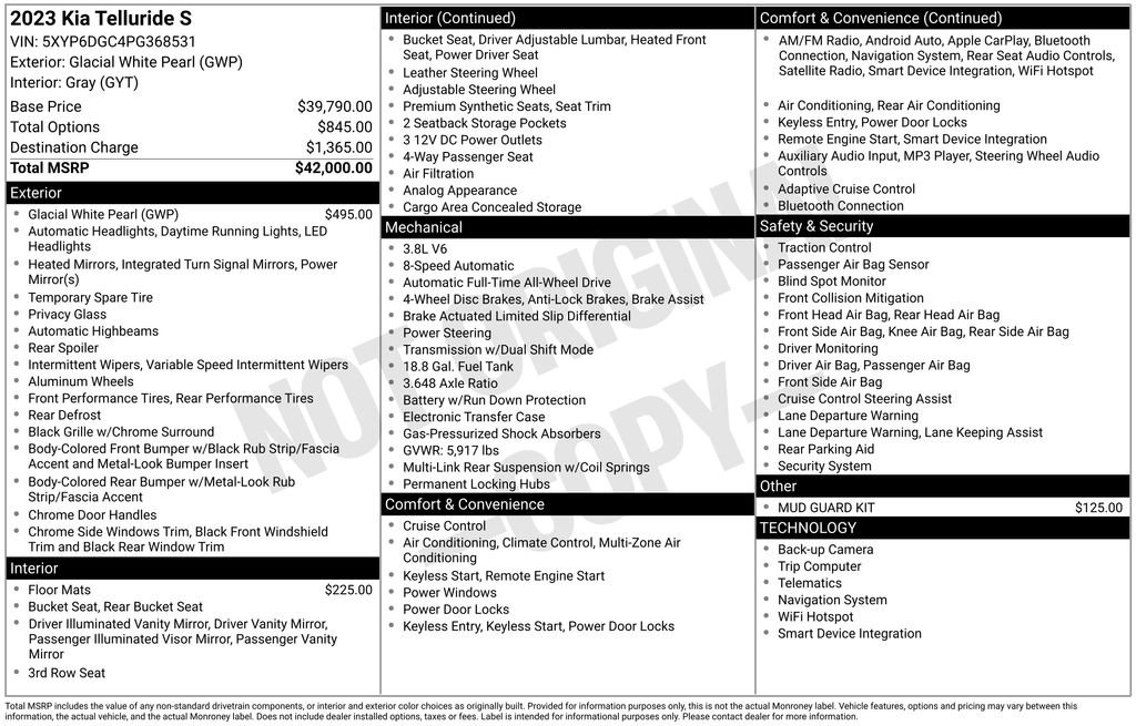 Used 2023 Kia Telluride S image 2