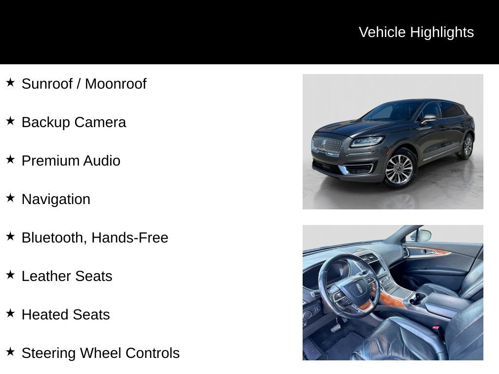 Used 2019 Lincoln Nautilus Select FWD image 11