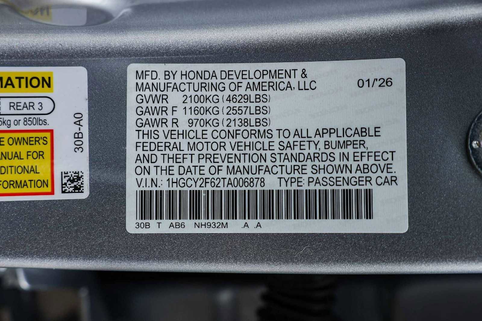 New 2026 Honda Accord EX-L image 21