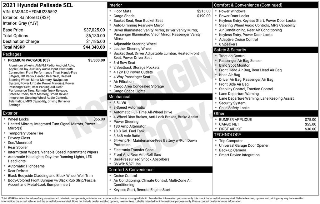 Used 2021 Hyundai Palisade SEL w/ Premium Package image 2