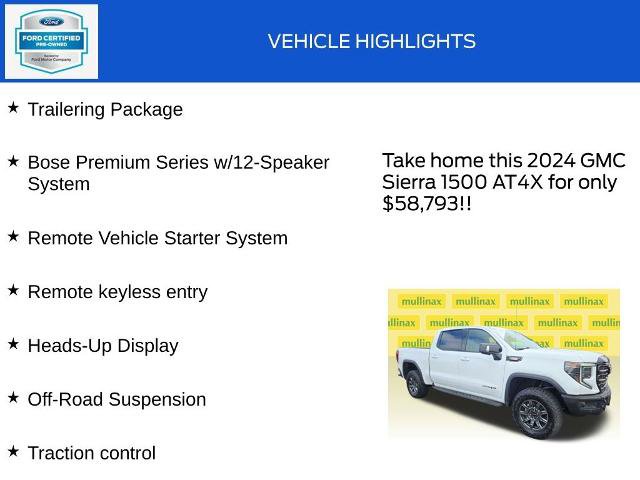 Used 2024 GMC Sierra 1500 AT4X AWD/4WD image 18