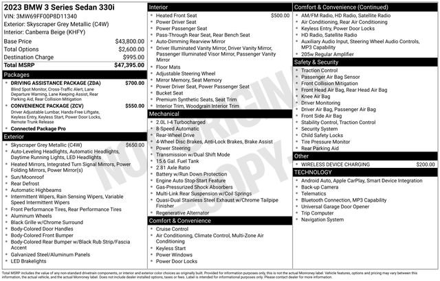 Used 2023 BMW 330i Sedan w/ Driving Assistance Package image 50