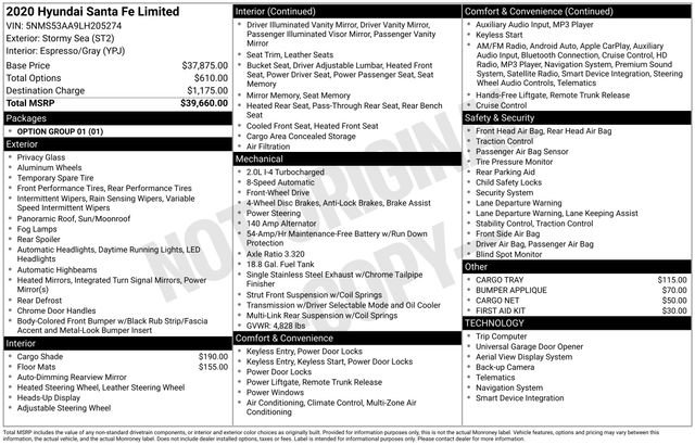 Used 2020 Hyundai Santa Fe Limited image 36