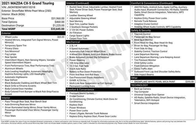 Used 2021 MAZDA CX-5 Grand Touring AWD/4WD image 32