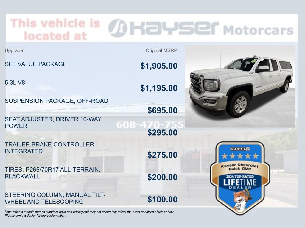 Certified 2016 GMC Sierra 1500 SLE w/ SLE Value Package AWD/4WD image 9