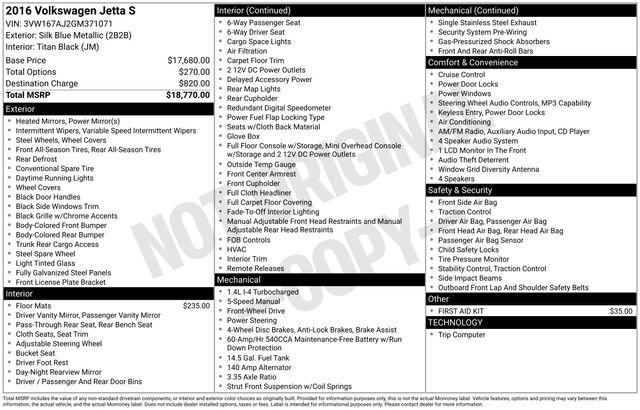 Used 2016 Volkswagen Jetta S image 54