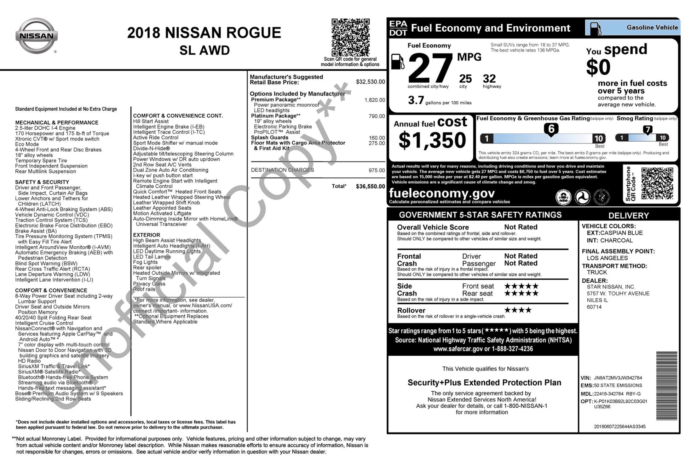 Used 2018 Nissan Rogue SL w/ Premium Package image 2