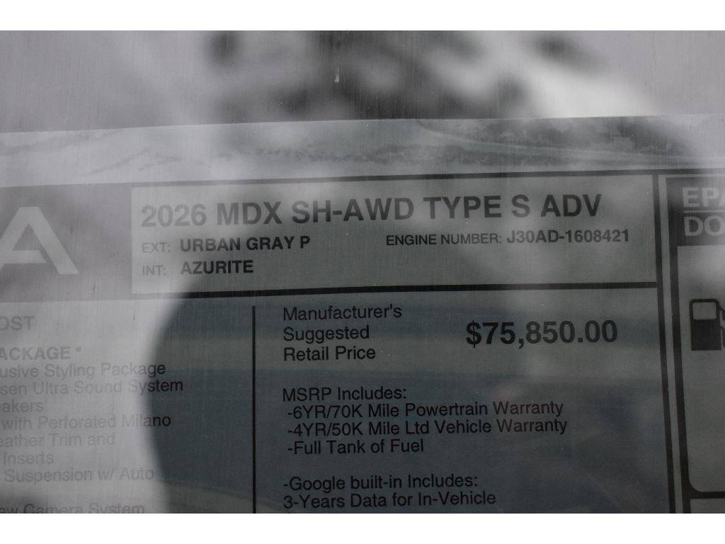 New 2026 Acura MDX Type S w/ Advance Package AWD/4WD image 40