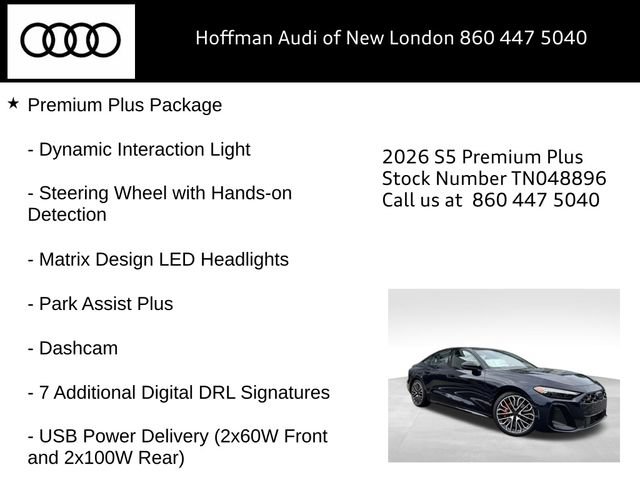 New 2026 Audi S5 Premium Plus AWD/4WD image 24