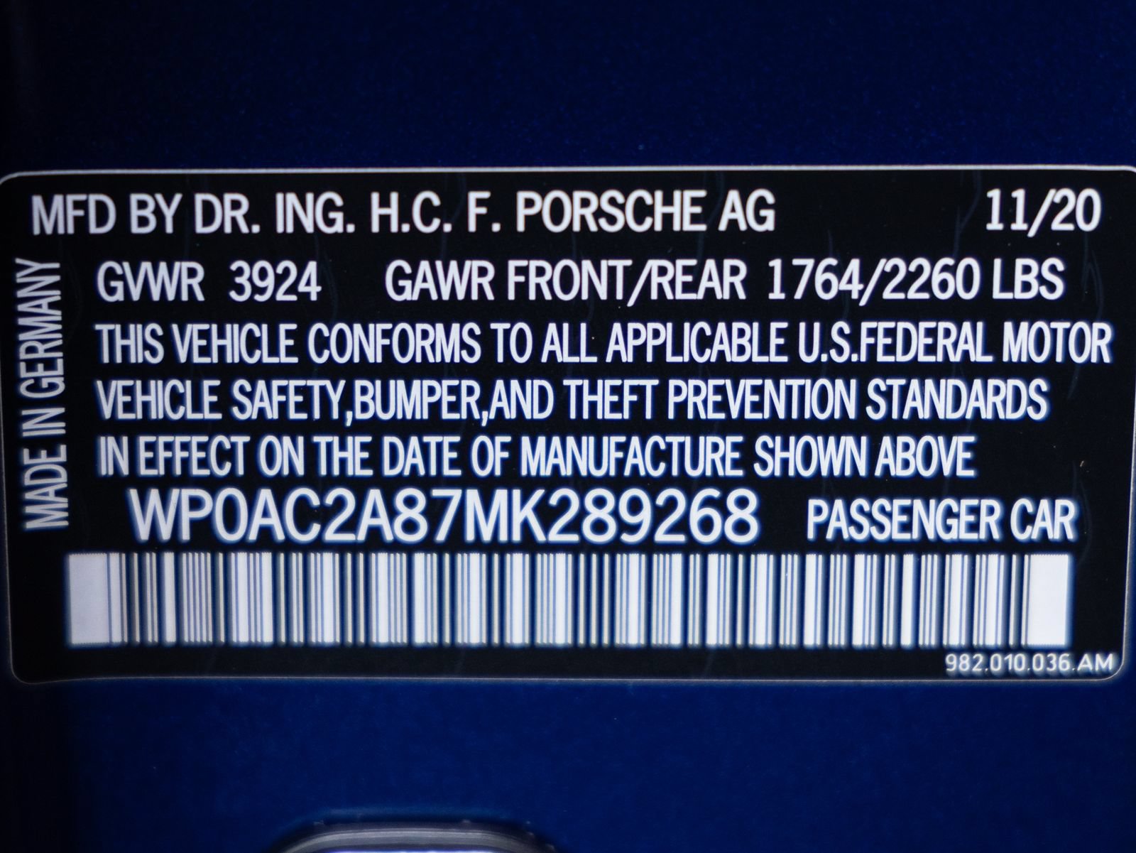Certified 2021 Porsche 718 Cayman GT4 RWD image 33