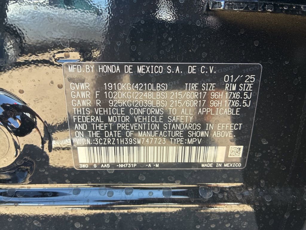 New 2025 Honda HR-V LX image 49