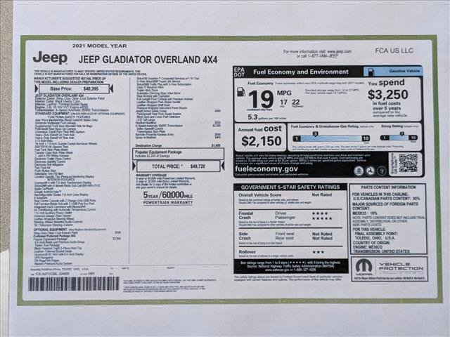 Used 2021 Jeep Gladiator Overland AWD/4WD image 26