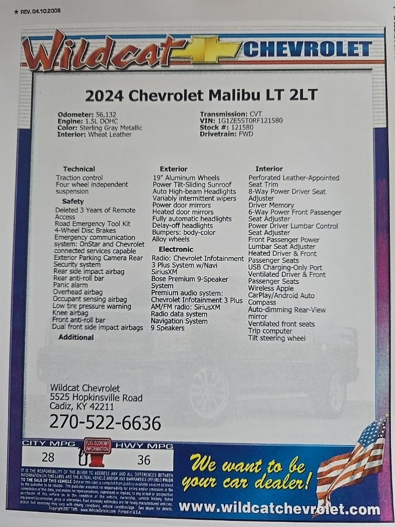 Used 2024 Chevrolet Malibu LT image 28