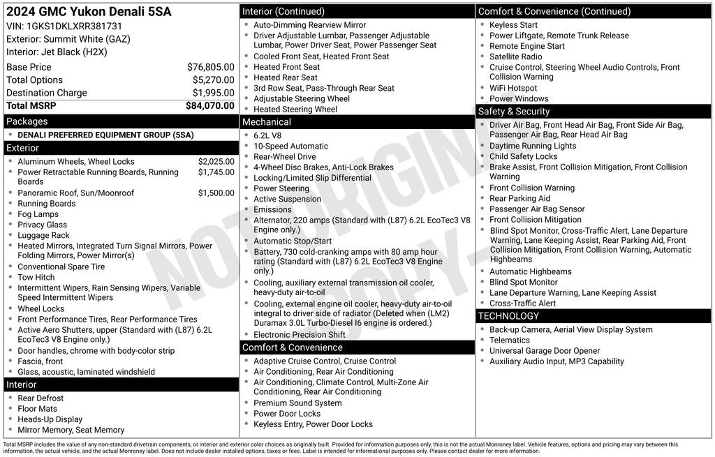 Used 2024 GMC Yukon Denali RWD image 3