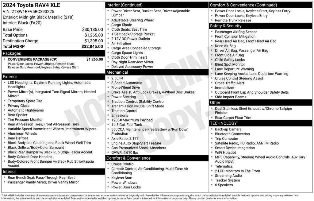 Used 2024 Toyota RAV4 XLE w/ Convenience Package FWD image 7