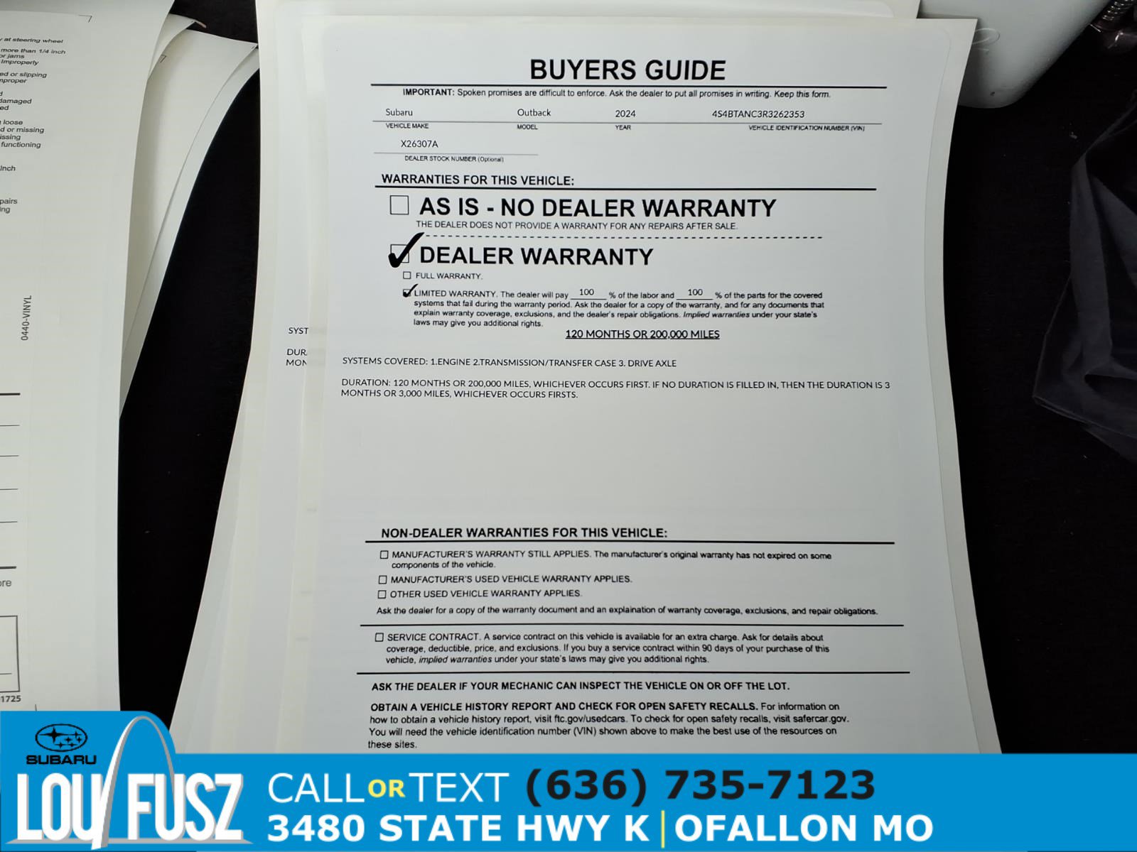 Used 2024 Subaru Outback Limited image 35