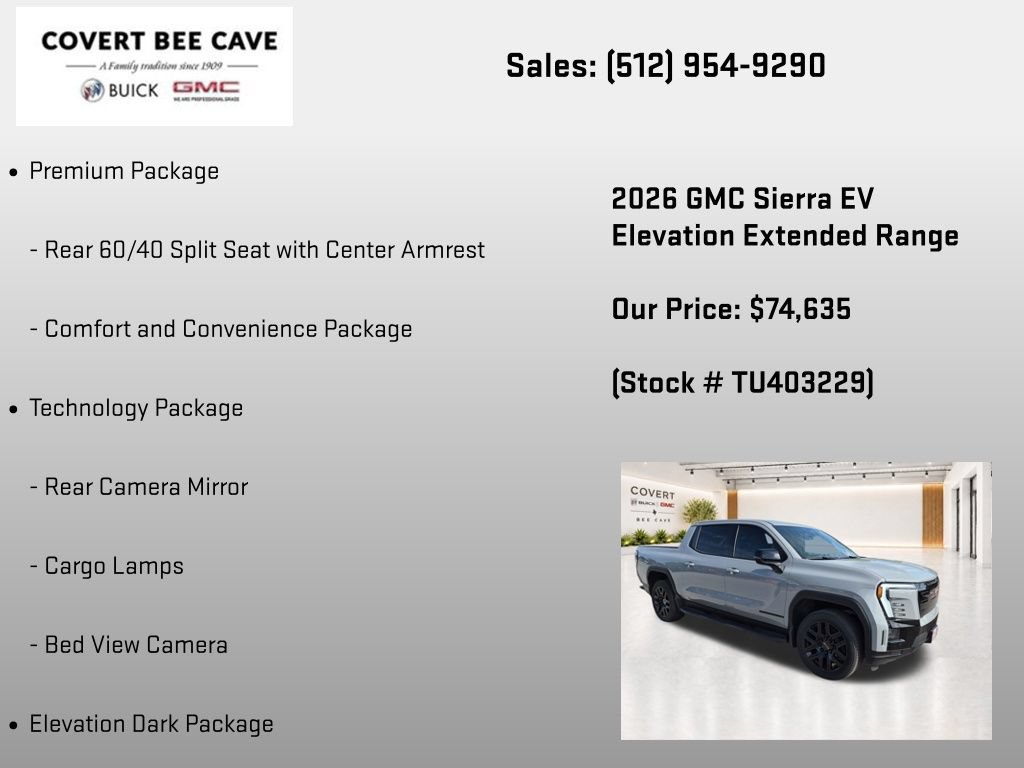 New 2026 GMC Sierra EV Elevation w/ Premium Package AWD/4WD image 20