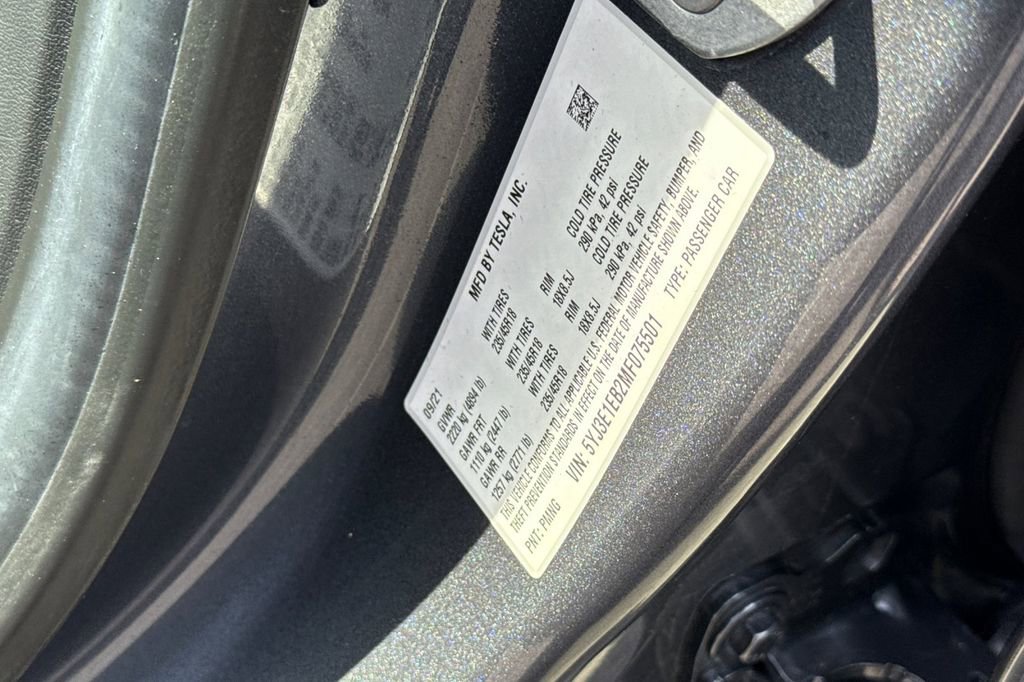 Used 2021 Tesla Model 3 Long Range image 23