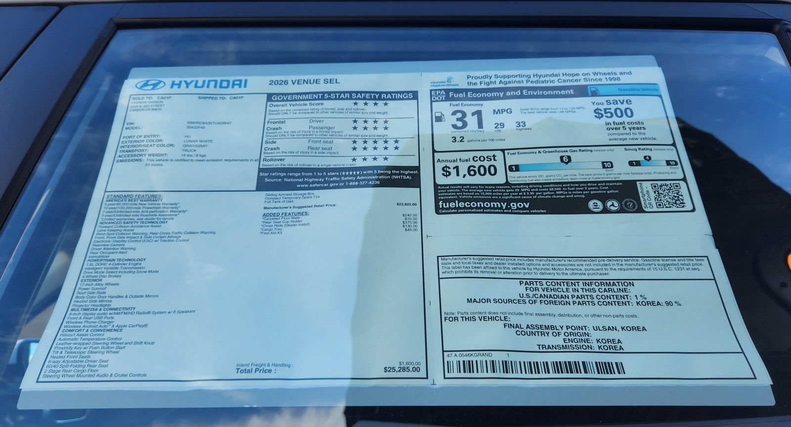 New 2026 Hyundai Venue SEL FWD image 31