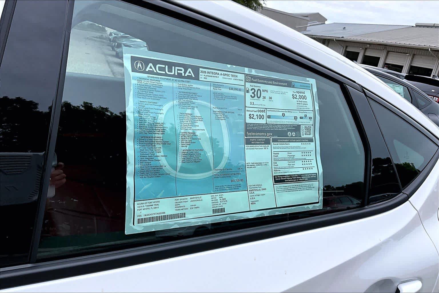 New 2026 Acura Integra A-Spec w/ Technology Package FWD image 22